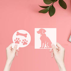PET plastic stencil close up with smooth edges
