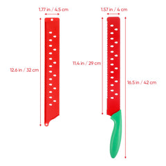 Long serrated edge for large melons and cantaloupes