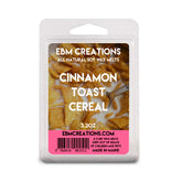 Cinnamon Toast Cereal soy wax melts in a 3.2oz six cube clamshell