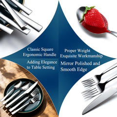 18/0 stainless steel dinner knives and forks in CITESANA set