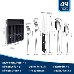 Tea spoons and salad forks in CITESANA 49-piece set