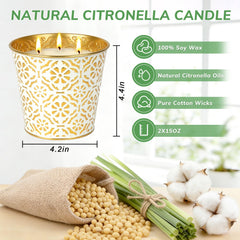 Natural soy wax with lead-free cotton wick configuration