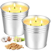Citronella candles 2 pack with 34oz total and 3 wicks outdoor use