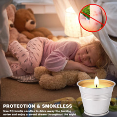 Lead-free wick 2oz citronella candle in tin bucket