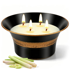 Citronella Candles Outdoor 18OZ jar on patio table