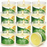 Citronella candles outdoor 12 pack in acrylic jars