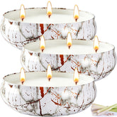 Citronella Candles Outdoor 12oz 3-pack tin packaging with lid