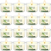 Citronella candles outdoor 16 pack in clear acrylic jars