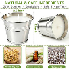 Small 2 oz citronella tin candle from Citronella Candles Outdoor 16 Pack