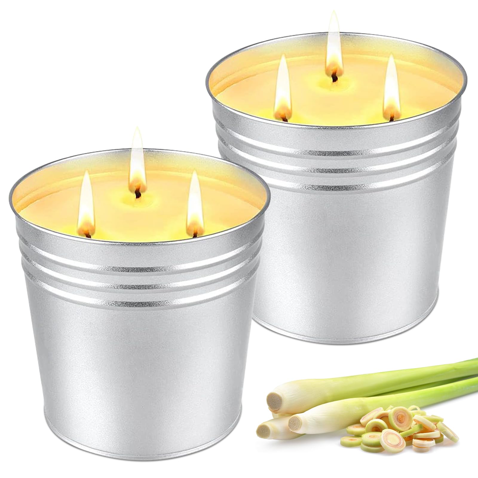 Citronella Candles Outdoor 34OZ large tin candle with natural soy wax