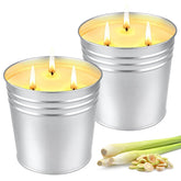 Citronella Candles Outdoor 34OZ large tin candle with natural soy wax