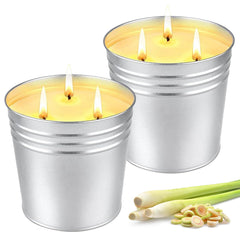 Citronella Candles Outdoor 34OZ large tin candle with natural soy wax