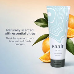 Citrus scented menstrual cup wash product imagery