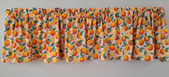 botanical orange fruit kitchen curtain usa made