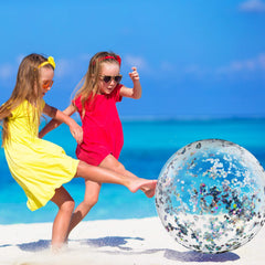 Civaner 10 Pcs glitter beach balls pack