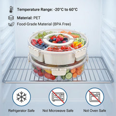 Six compartment divider system in tray