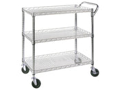 classics heavy duty 3 tier rolling cart with wire shelves