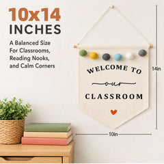 Door sign welcome decor for teachers and educators classroom