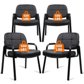 CLATINA waiting room chair black PVC leather back and seat