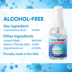 Hypochlorous antimicrobial technology in CleanSmart cleanser