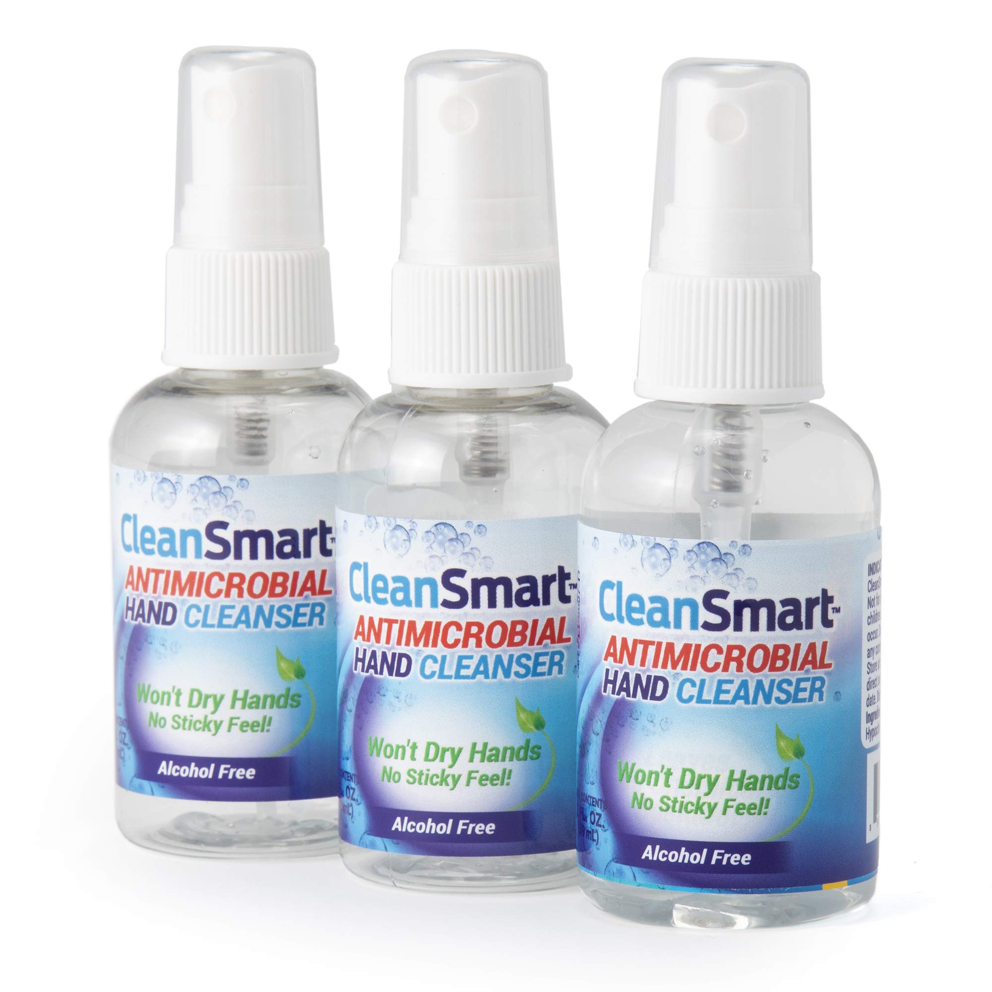 Three 2 oz CleanSmart Skin & Hand Cleanser bottles in a trio