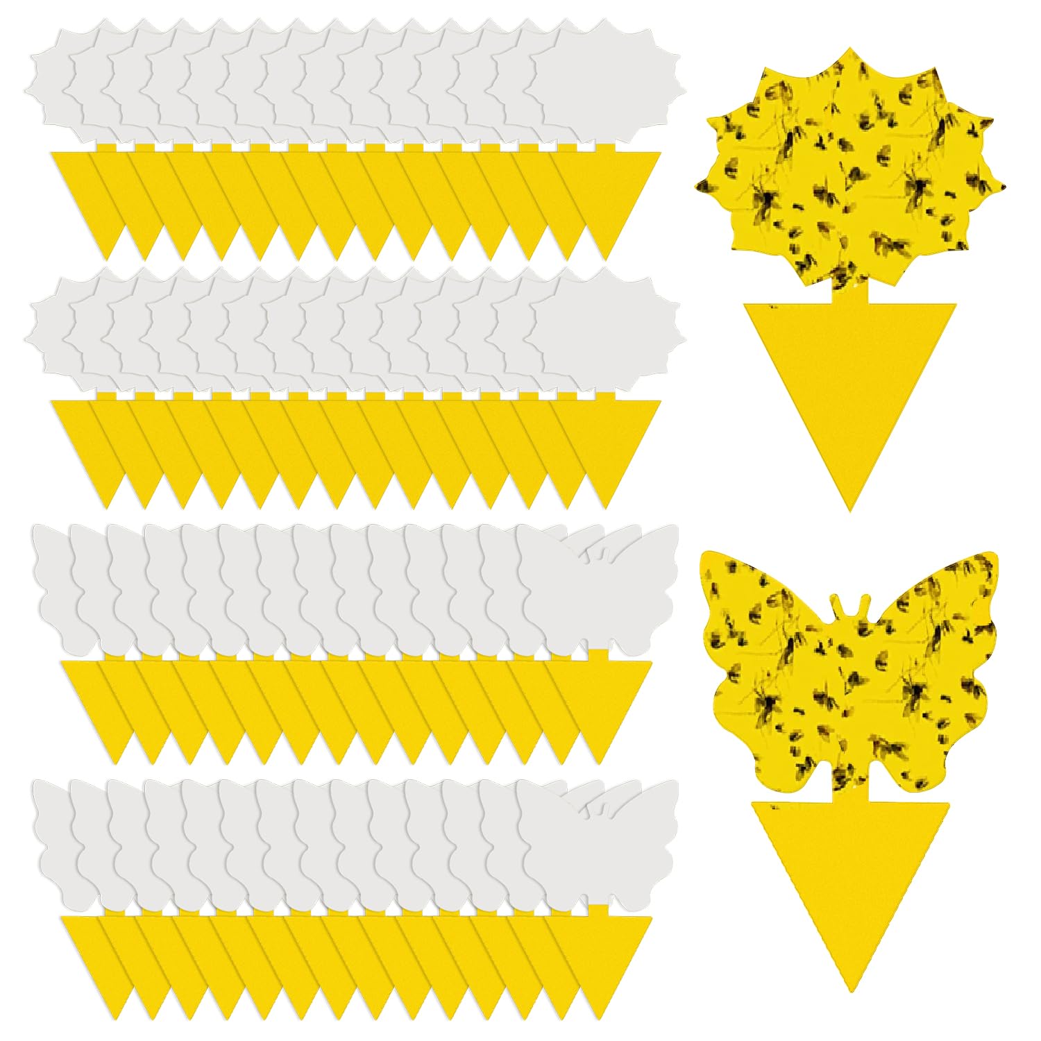 Cleanuper 58 pack yellow sticky gnat traps indoors