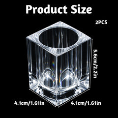 Clear acrylic toothpick holder on table for dining