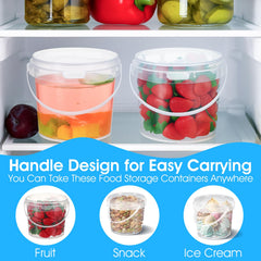 Stackable clear bucket with lid for snacks