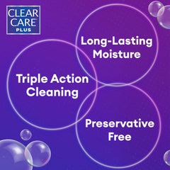 CLEAR CARE Plus lens case included with solution