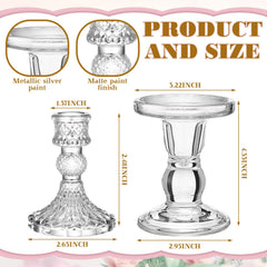 Two sizes of unity candles 0.87 x 9.84 inches and 2.76 x 5.91 inches