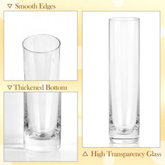 Hand-blown glass bud vases with crystal-clear finish
