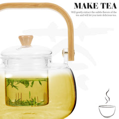 Removable glass infuser for loose leaf tea