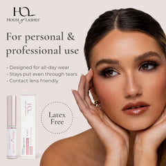 Water resistant lash glue for strip lashes during activity
