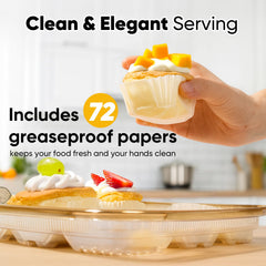 clear lid and gold base party tray for deviled eggs