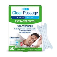Clear Passage Nasal Strips packaging label