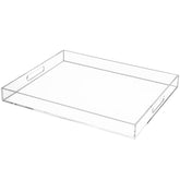 Clear rectangular 16x20 inches acrylic ottoman tray