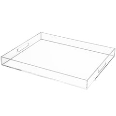 Clear rectangular 16x20 inches acrylic ottoman tray