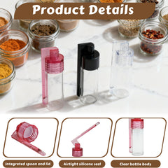 Clear transparent spice containers for easy identification