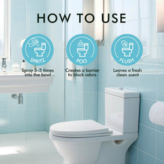 1.7 oz bottle of clesh toilet spray travel size for home and travel