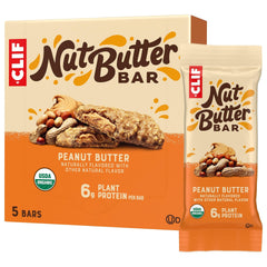CLIF Nut Butter Bar Peanut Butter 5ct packaging