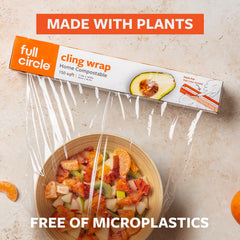 Plant-based plastic-free cling wrap in box