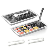 CLIPORE stainless steel 18-slot ice cube tray with lever release