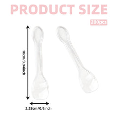 Mini clear plastic tasting spoons size 3.94 inches by CllyCnny