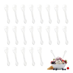 CllyCnny mini disposable spoons for desserts 200pcs in clear plastic