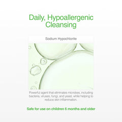 CLn BodyWash eczema prone skin care concept