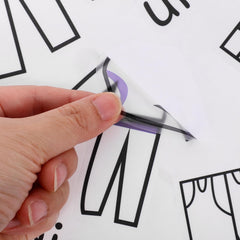 Clothes organizer sticker for kids room wardrobe