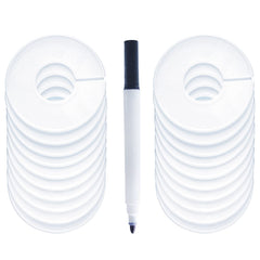 30Pack clothing size dividers in white for closet organization