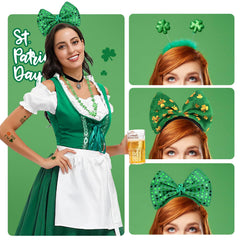 Green hats headbands for St Patrick's Day celebration