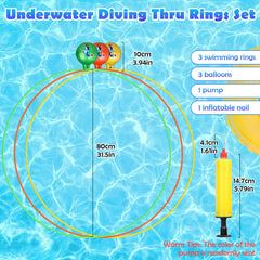 Yellow diving ring color with balloons image