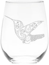 C M Hummingbird Stemless Wine Glass 17 oz